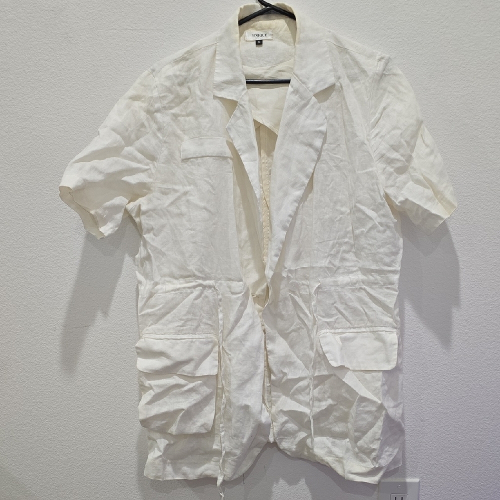 Nique Women's Cream Short Sleeve Jacket